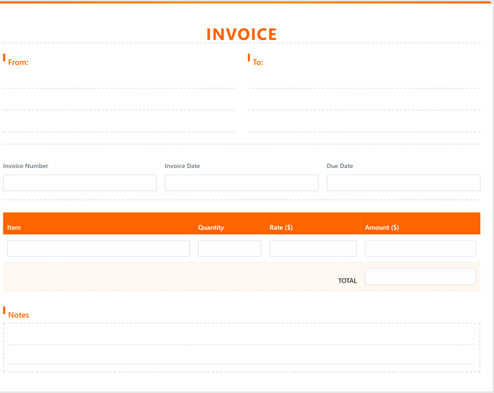Professional Invoice Template Preview